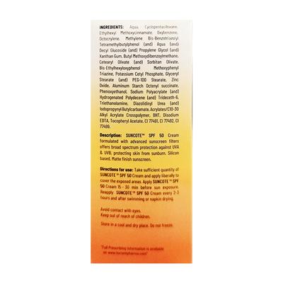 SUNCOTE SPF 50+ PA++++ UVA Cream 50g - Sun Protectors-Emo