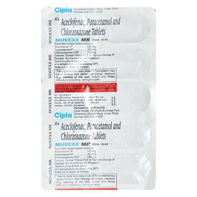 Movexx MR Tablet 10'S - Muscle Spasm-Mus