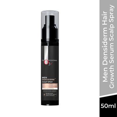 O3+ Men Densiderm Hair Growth Serum Scalp Spray with Ginseng For Hair Fall Control & Hair Growth 50ml - Hair Serums
