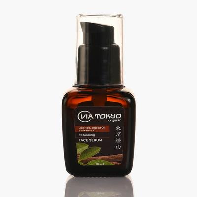 VIA TOKYO ORGANIC Licorice & Jojoba Oil Vit C Face Serum, Detanning, No Sulphates, No Paraben 30 ml - Face Serum