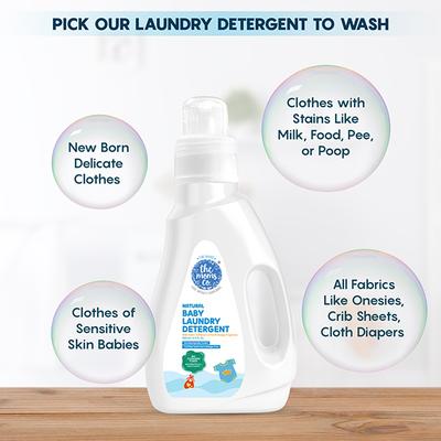 The Moms Co. Natural Baby Laundry Detergent Liquid 500 ml - Baby Detergents