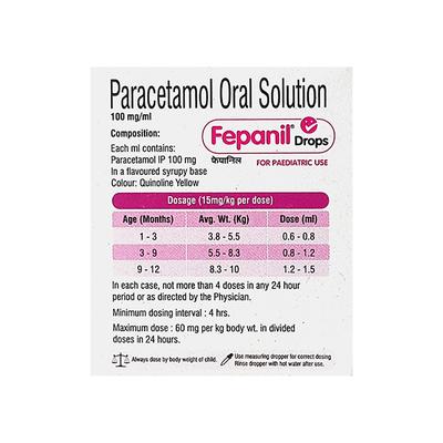 Fepanil 100mg Banana Flavour Oral Drops 15ml - Fever-Ana