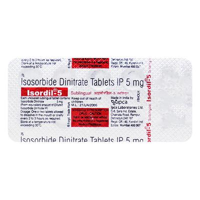 Isordil 5mg Tablet 10'S - Angina