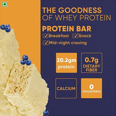 Fitspire Protein Bar Protein No Artificial Sweetener and Flavor Blueberry Flavor 60 gm - Nutritional Bars