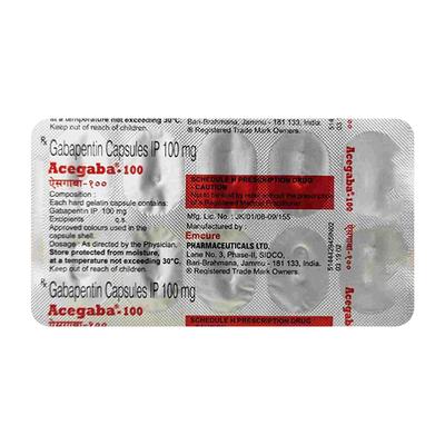 ACEGABA 100 Capsule 15's - Neuropathic Pain-Dru