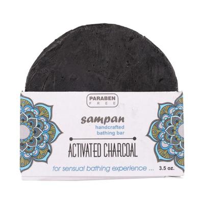 Sampan Handcrafted Glycerine Bathing bar Charcoal 100 gm - Soaps