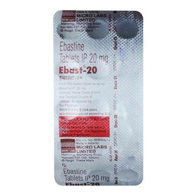 EBAST 20 Tablet 15's - Allergies-Ant