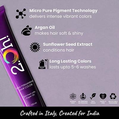 2.Oh! Semi Permanent Hair Color - Steel 100 ml - Crème