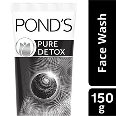 Pond's Pure Detox Pollution Clear with Activated Charcoal Facewash Clinically Proven Brightness 150gm - Face Washes