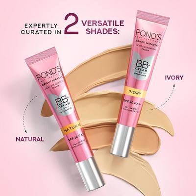 Pond's BB + Cream, Instant Spot Coverage + Light Make - Up Glow, Ivory 9gm - Face Moisturizers