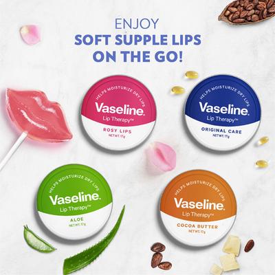 Vaseline Lip therapy Tins, Rosy Lips 17gm - Lip Scrubs