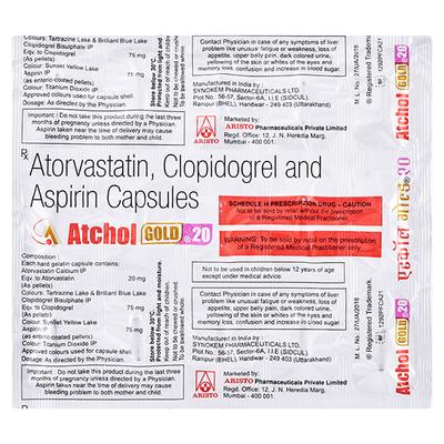 ATCHOL GOLD 20 Capsule 15's - Blood Clot-Ant