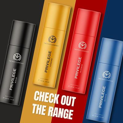The Man Company Body Spray Multifaceted (TMC-WEB-2324) each 150ml 4's - Men Perfumes (Edt/Edp)