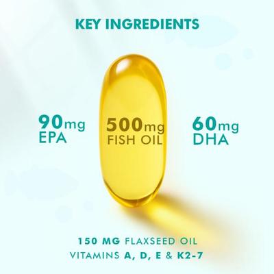 Dr. Morepen Omega 3 Deep Sea Fish Oil Capsule 60's - Omega Fish Oil Fatty Acids