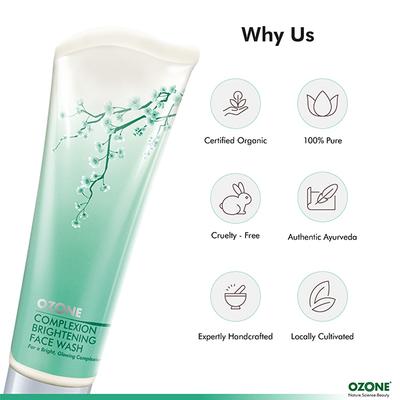 Ozone Complexion Brightening Face Wash 100 gm - Face Washes
