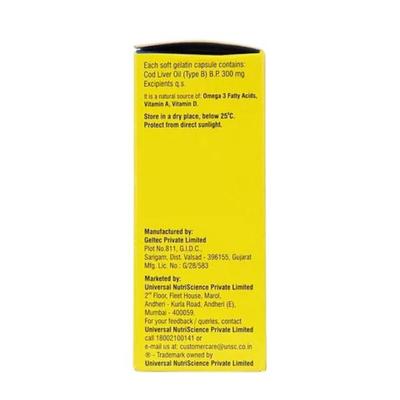 Seacod Cod Liver Oil Capsules 100's - Omega Fish Oil Fatty Acids