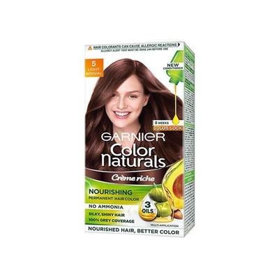 Garnier Color Naturals Creme Riche 5 Light Brown 70ml + 60 gm - Crème