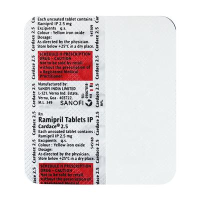 Cardace 2.5mg Tablet 15'S - Hypertension-ACE