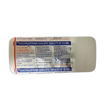 Escitalent 10mg Tablet 10'S - Depression-Ant