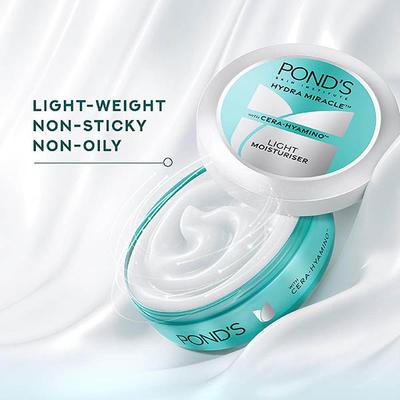 Pond's Light Moisturiser With Cera-Hyamino for 5X Dryness Repair for Soft, Smooth Skin, 200ml - Face Moisturizers