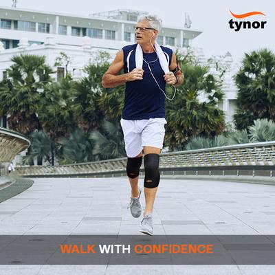 Tynor Knee Cap Air (L) - Black & Orange - Knee/Ankle/Leg/Foot Supports