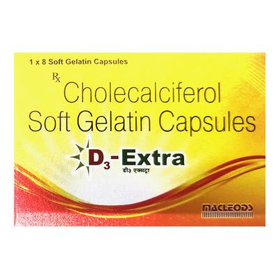 D3 EXTRA Soft Gelatin Capsule 8's - Supplements-Vit