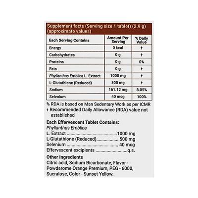 Glutone C Effervescent Tablet 15'S - Supplements-Sup