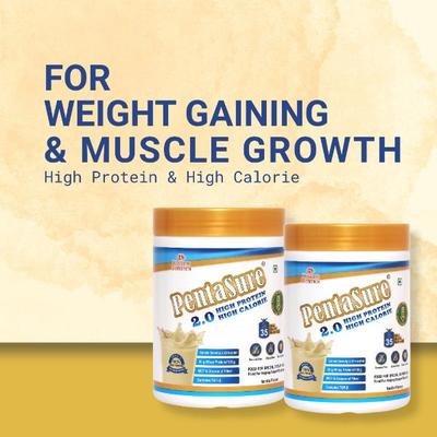 PentaSure 2.0 High Protein High Calorie Powder - Vanilla Flavour 400 g - Daily Health Drinks