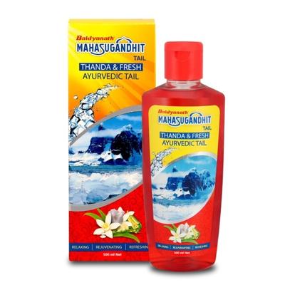 Baidyanath Mahasugandhit Thanda & Fresh Tail Hair Oil 500 ml - Speciality Medicines
