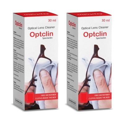 Westcoast Optclin Optical Lens Cleaner Spectacles Solution (Pack of 2 x 30 ml) - Lens Solution