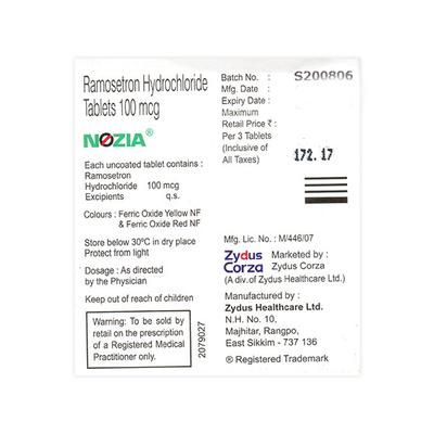 NOZIA Tablet 3's - Vomitting/Emesis-Ant