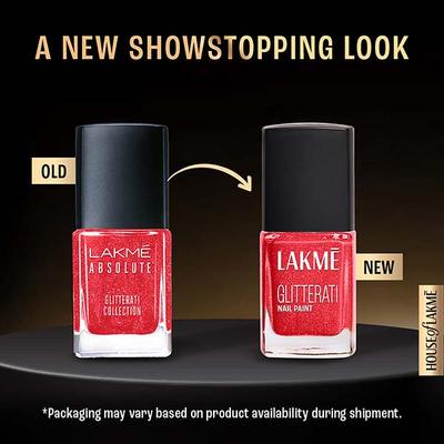 Lakme Absolute Glitterati Collection Nail Gloss 113 Pink Fever 12ml - Nail Polish