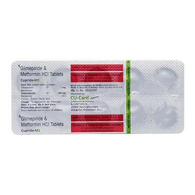 CUPRIDE M 1 Tablet 10's - Diabetes-Ant