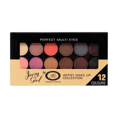 Fashion Colour Jersy Girl Artist Makeup Collection Eyeshadow, Perfect Multi Eyes 12 Colours Shade 01 14gm - Eyeshadow, Bases & Primers