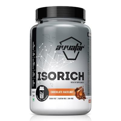 Avvatar Isorich Protein Powder - Chocolate Hazelnut Flavour (Jar) 1 kg - Whey Proteins