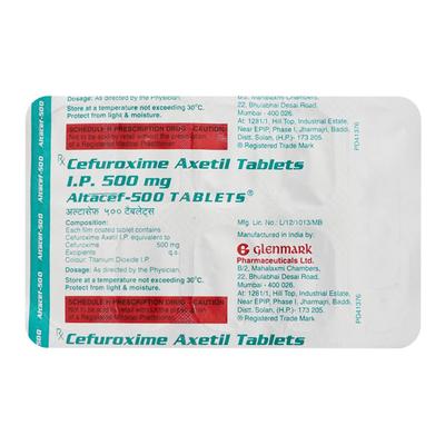 Altacef 500mg Tablet 10'S - Bacterial Infections-Cep