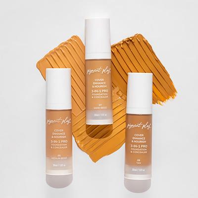 Pigment Play 3-In-1 Foundation & Concealer- Cover + Enhance + Nourish - 07 Sand Beige 30 ml - Foundation