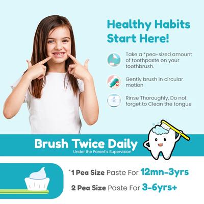 Mother Sparsh Kids Natural Toothpaste (Free Toothbrush) -Strawberry 50 g - Baby Oral Care