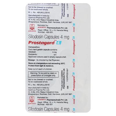 Prostagard 4mg Capsule 10'S - Bladder And Prostate Disorders-Dru