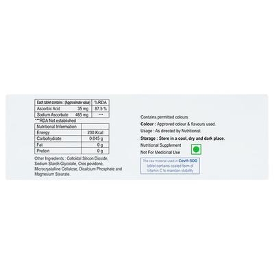 CEVIT 500mg Chewable Tablet 10's - Supplements-Vam