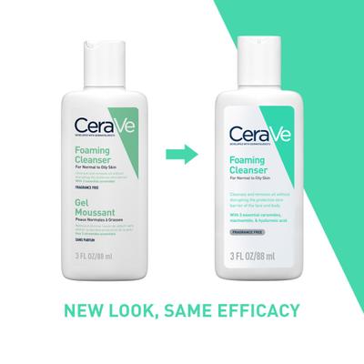 CeraVe Foaming Cleanser For Normal To Oily Skin 88 ml - Face Wash & Cleansers