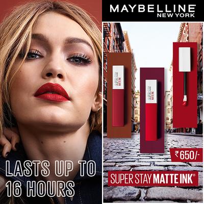Maybelline New York Super Stay Matte Ink Liquid Lipstick, 75 Fighter 5 gm - Lipsticks