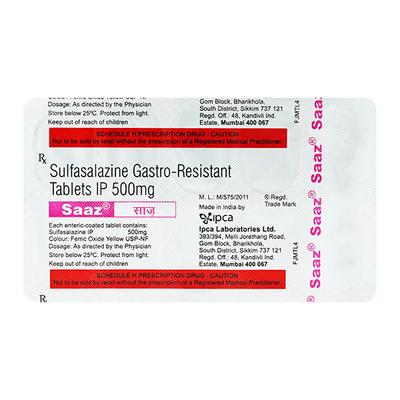 Saaz Tablet 10'S - Ulcerative Colitis/Bowel Inflammatory Disease-GIT
