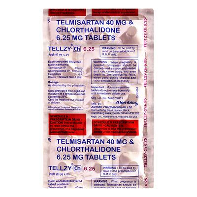 Tellzy CH 40/6.25mg Tablet 15'S - Hypertension-Ang