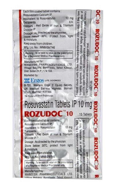 Rozudoc 10mg Tablet 15'S - High Cholesterol-Dys