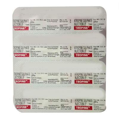 TROPINE INJECTION 1ML - Poisoning/Overdose-Ant