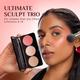 Pilgrim 3-In-1 Face Palette -Bold Charme -Blush, Highlighter & Contour for Deep Skin Tone 12 gm - Blushes