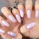 Nails On Board Handmade Press On Gel Nails- Holographic Pink Free size 50 gm - Nail Care