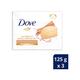 Dove Serum Bar Sandal Glow Bathing Bar (Pack of 3 x 125 g) - Soaps