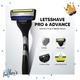 Letsshave Pro 6 Premium Gift Set 6 Blade Razor with Cartridges, Travel Cap, Shave Foam, After Shave Balm and Travel Bag Complete Shaving Kit for Men 1's - Razors & Cartridges